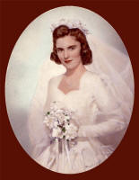 Mom in wedding dress - 1946